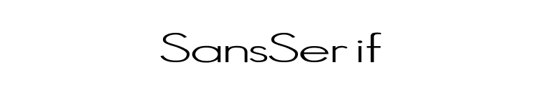 SansSerif font preview