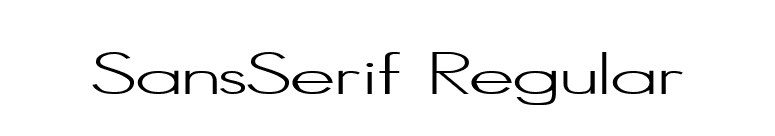 SansSerif Regular font preview