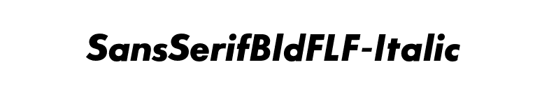 SansSerifBldFLF-Italic font preview