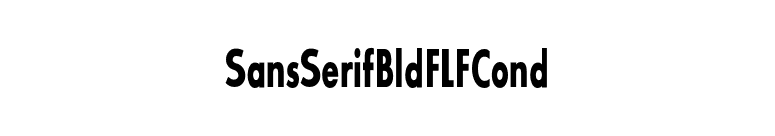 SansSerifBldFLFCond font preview