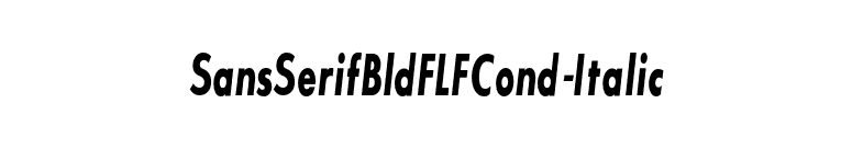 SansSerifBldFLFCond-Italic font preview