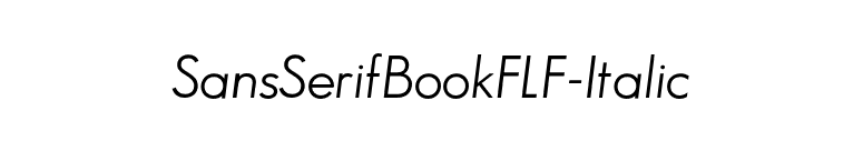 SansSerifBookFLF-Italic font preview