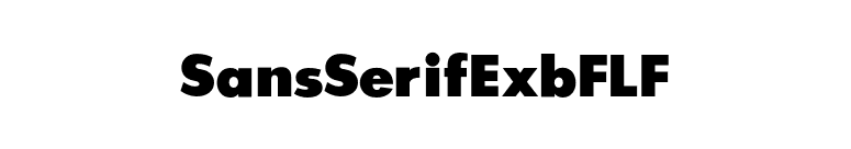 SansSerifExbFLF font preview
