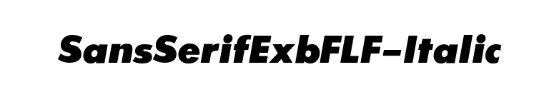 SansSerifExbFLF-Italic font preview