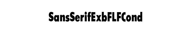 SansSerifExbFLFCond font preview
