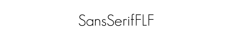 SansSerifFLF font preview