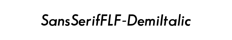 SansSerifFLF-DemiItalic font preview