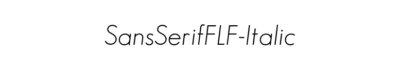 SansSerifFLF-Italic font preview
