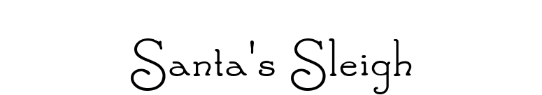 Santa's Sleigh font preview