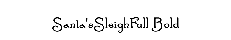 Santa'sSleighFull Bold font preview