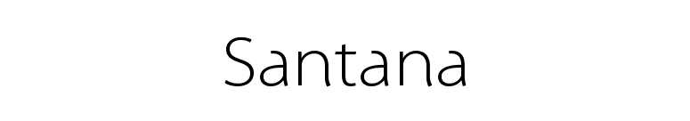 Santana font preview