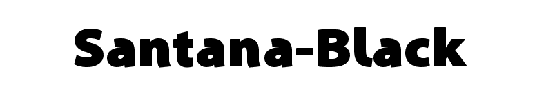 Santana-Black font preview