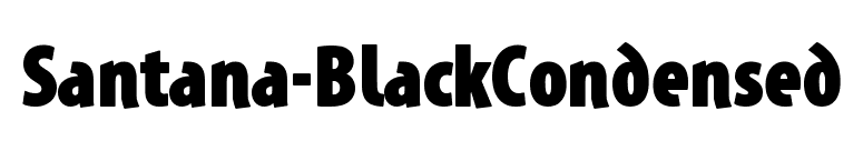 Santana-BlackCondensed font preview