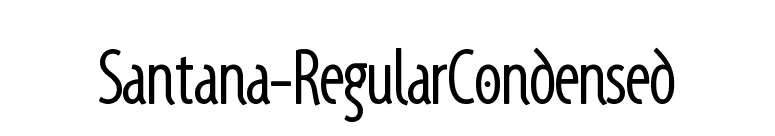 Santana-RegularCondensed font preview