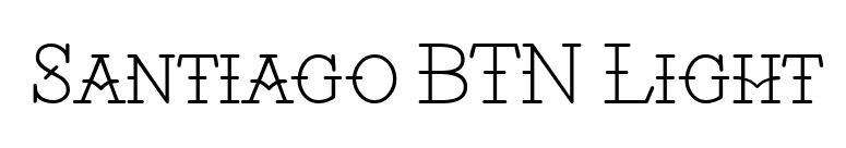 Santiago BTN Light font preview