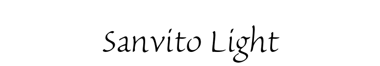 Sanvito Light font preview