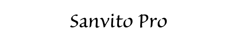 Sanvito Pro font preview