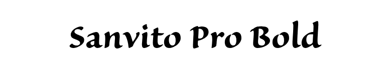 Sanvito Pro Bold font preview