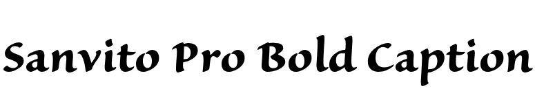 Sanvito Pro Bold Caption font preview