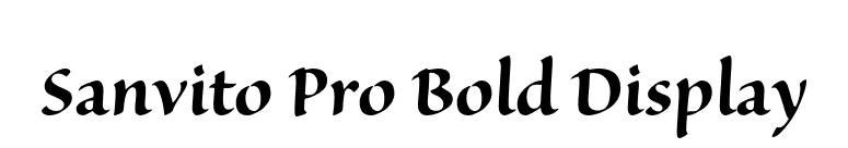 Sanvito Pro Bold Display font preview