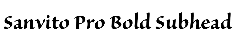 Sanvito Pro Bold Subhead font preview