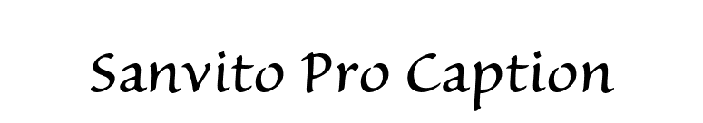 Sanvito Pro Caption font preview