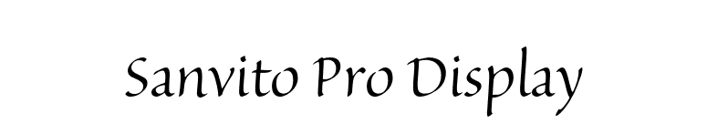 Sanvito Pro Display font preview