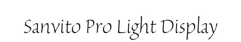 Sanvito Pro Light Display font preview