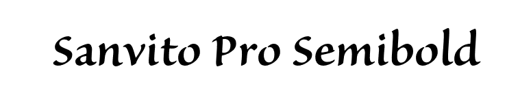 Sanvito Pro Semibold font preview