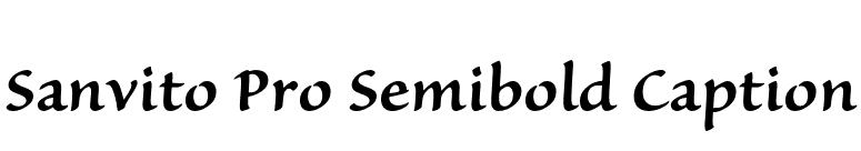 Sanvito Pro Semibold Caption font preview