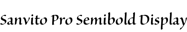 Sanvito Pro Semibold Display font preview