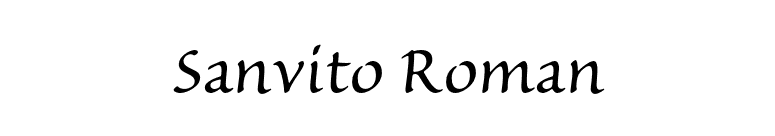 Sanvito Roman font preview