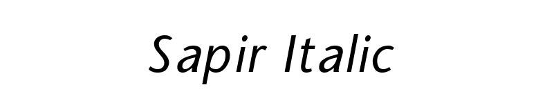 Sapir Italic font preview