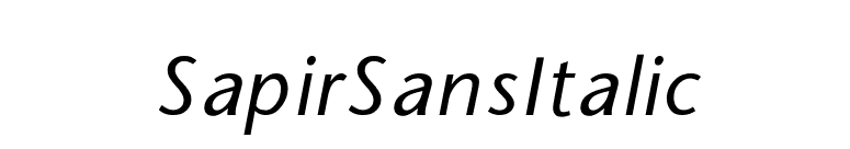 SapirSansItalic font preview