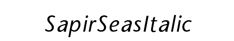 SapirSeasItalic font preview