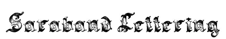 Saraband Lettering font preview