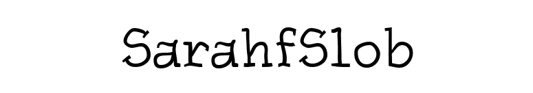 SarahfSlob font preview