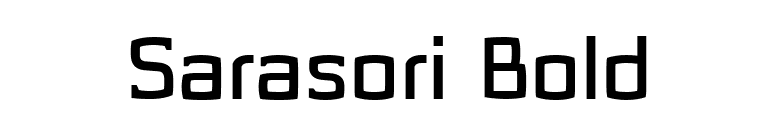 Sarasori Bold font preview