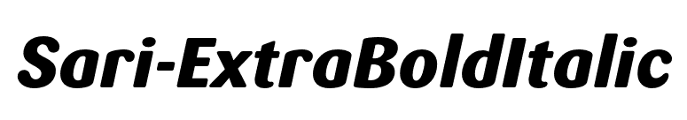 Sari-ExtraBoldItalic font preview