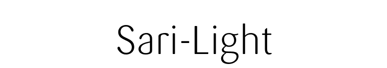 Sari-Light font preview