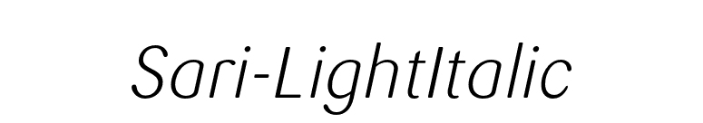 Sari-LightItalic font preview