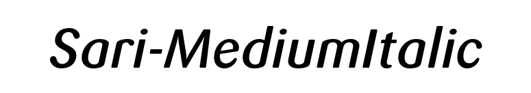 Sari-MediumItalic font preview
