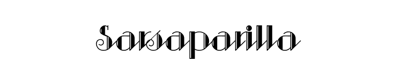 Sarsaparilla font preview