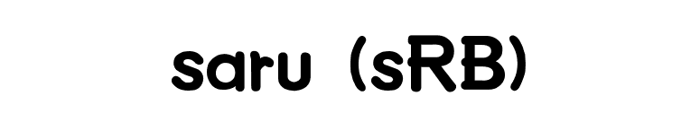saru (sRB) font preview