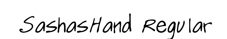 SashasHand Regular font preview