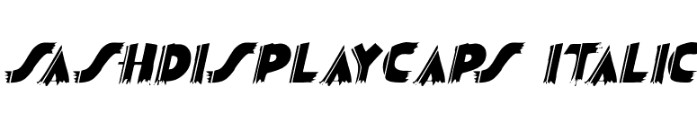 SashDisplayCaps Italic font preview