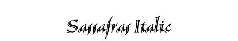 Sassafras Italic font preview