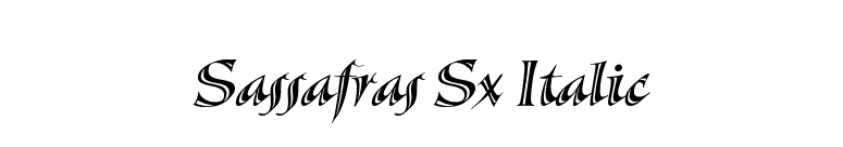 Sassafras Sx Italic font preview