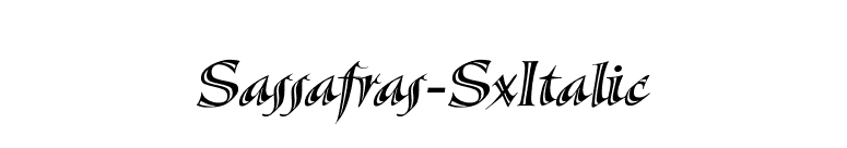 Sassafras-SxItalic font preview