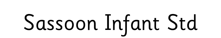 Sassoon Infant Std font preview